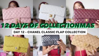 Day 12  Chanel Classic Flap handbag collection  12 DAYS OF COLLECTIONMAS [upl. by Narah]