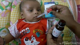 Colicaid drops review in Telugu  Giving colicaid drops to my baby [upl. by Ayahs871]