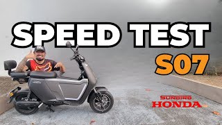 Sundiro Honda S07 Speed Test  Electric Vehicle Manila [upl. by Maclay979]