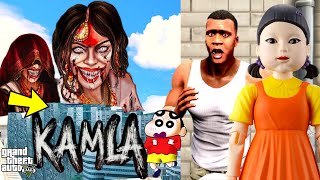 Franklin and Shinchan amp Pinchan play HIDE AND KILL With INDIAN GHOST KAMLA In GTA 5 [upl. by Sheaff208]