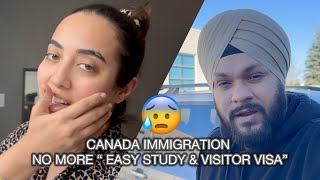 Canada immigration shocking changes  NO MORE EASYSTUDY amp VISITOR VISAS  Bad news  Canada vLOGS [upl. by Sokairyk]