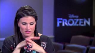 Frozen Idina Menzel quotElsaquot On Set Movie Interview  ScreenSlam [upl. by Braca372]