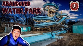 24 HOUR OVERNIGHT CHALLENGE IN ABANDONED WATER PARK [upl. by Trebliw]