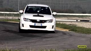 Subaru Impreza WRX STI in pista  Castelletto di Branduzzo  Automotoit [upl. by Gurney]