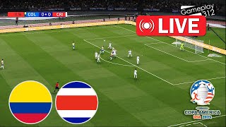 🔴 Colombia vs Costa Rica EN VIVO  Partido EN VIVO hoy simulación y recreación de videojuego PES [upl. by Manheim]