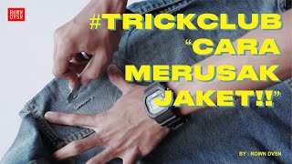 TRICKCLUB Tutorial distress ripped trucker jacket jeans [upl. by Ynehteb]