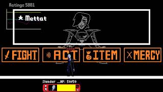 Rivals of Aether Slender Man vs Mettaton EX Pacifist [upl. by Latsyrc]