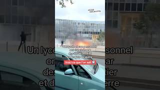 Un lycée à Vénissieux visé par des tirs de mortier et jets de pierre [upl. by Joelynn]