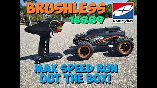 HBX 16889 BRUSHLESS 116 TRUCK MAX SPEED TEST [upl. by Smitty]