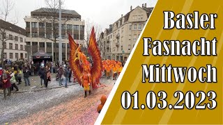 Basler Fasnacht 2023 Cortège vom Mittwoch [upl. by Kirtley591]