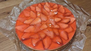 Schneller Erdbeerkuchen mit Pudding ❤️ Lecker weicher Boden viel Pudding und Erdbeeren Kuchen [upl. by Iormina]