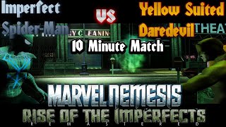 Imperfect SpiderMan vs Yellow Suited Daredevil 10 Minute Match Marvel Nemesis Remastered Mod [upl. by Emmerie]