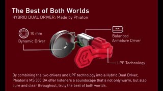 Phiaton MS 300 BA Hybrid Drivers [upl. by Dnomayd]