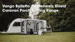 Overview of the Vango Balletto Air Elements Shield Caravan Porch Awnings [upl. by Eelirak515]