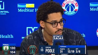 Jordan Poole PostGame Interview  Boston Celtics vs Washington Wizards [upl. by Ninon]