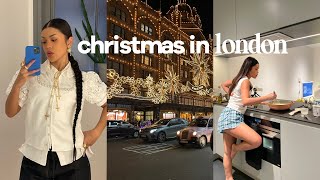 First Christmas Living in London  Solo Date in the City Christmas Eve Dinner  Family Came [upl. by Pitzer]