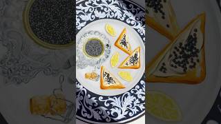 Elegant brunch with black caviar 🖤 asmr blackcaviar elegantvibes highquality artsy shareart [upl. by Bartram]