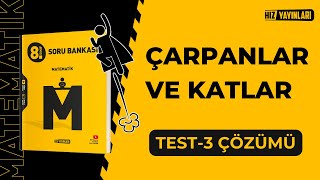 Hız Yayınları 8Sınıf LGS Matematik  Test3 Soru Çözümleri Çarpanlar ve Katlar [upl. by Dimo619]