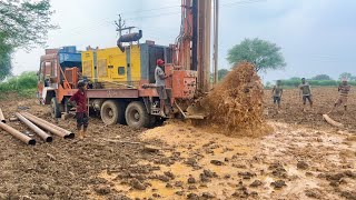 Borewell Drilling  10 Hp Motor 141 Feet Deep boring With Coconut water checking Method  Borewells [upl. by Nivat]