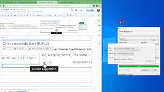 Checksum menggunakan Rufus dan google sheet [upl. by Josi]