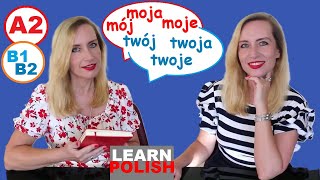 LEARN POLISH MÓJ TWÓJ POSSESSIVE PRONOUNS PART 1 ENGLISH SUBTITLES [upl. by Oniliuqnart]