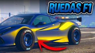 COMO PONER RUEDAS F1 A LOS COCHES EN GTA ONLINE MODEAR COCHES CON RUEDAS F1 TRUCO GTA 5 ONLINE [upl. by Lion]