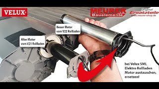 Velux SML defekten elektro Rollladen Motor austauschen ersetzen [upl. by Darbee986]