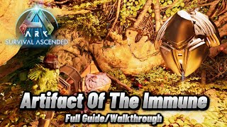 Ark Survival Ascended The Island Artifact Of The Immune FULL Guide Swamp Cave [upl. by Ennahgem479]