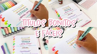 IDEIAS DE TÍTULOS PARA DECORAR O SEU CADERNO 💖✨ [upl. by Kaleb380]