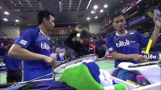 Yonex French Open 2015  Badminton SF M2MD  ConKol vs AhsSet [upl. by Ellek]