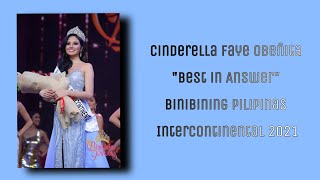 Cinderella Obeñita  Binibining Pilipinas Intercontinental 21 [upl. by Itaws]