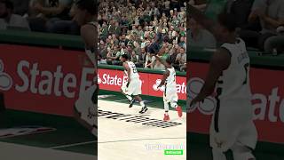 60 secs of Khris Middleton hittin’ the treball👌🏀… NBA 201920 Season ReCreated🪄  🎮 NoUsers [upl. by Aisatal]