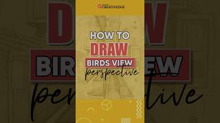 How to Draw Birds Eye Perspective in 1 Minute 🎨✏️ Easy Drawing Tips  shorts [upl. by Juetta310]