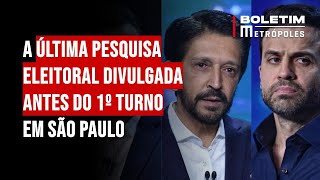 A última pesquisa eleitoral divulgada antes do 1º turno em São Paulo [upl. by Arihaj]