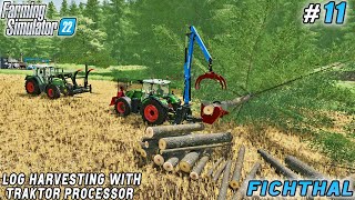 Launching Facility for Wood Chip Processing Harvesting Raw Materials  Fichthal V2  FS 22  ep11 [upl. by Janette]