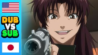 Black Lagoon Season 1 Anime DUB vs SUB Comparison [upl. by Mandych]