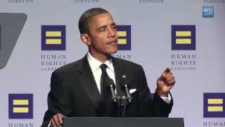 President Obama Speaks at Human Rights Campaign Dinner [upl. by Ainnat]