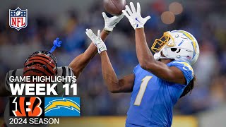 Cincinnati Bengals vs Los Angeles Chargers Game Highlights  NFL 2024 Season Week 11 [upl. by Adnilec]