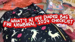 What’s in ny diaper bag for newborn 💛 Checklist 2024 [upl. by Essam]