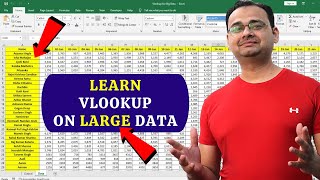 How to apply VLOOKUP on Large  Big Data in Excel Hindi [upl. by Araj]