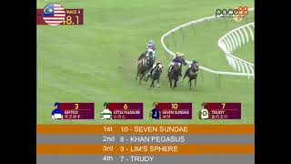 20230827  Race 4 Malaysia Selangor Horse Racing Highlights  Pace88 Horse [upl. by Eilyk]