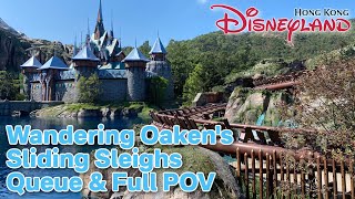 World of Frozen Wandering Oakens Sliding Sleighs Queue amp Full POV  Hong Kong Disneyland [upl. by Ortrude]