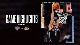 Highlights  Knicks Outlast the Lakers in a Electrifying Clash at The Garden [upl. by Birgit824]