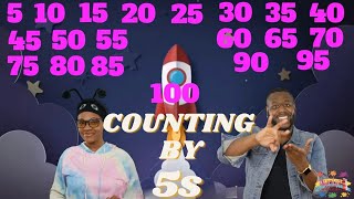 Rocketing into Counting by Fives  Auntie Angels Learning Corner  Kid Songs [upl. by Nahtiek]