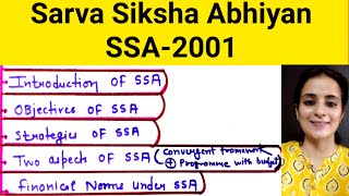 Sarva Shiksha Abhiyan SSA 2001 Contemporary India For All Teaching exams [upl. by Rohpotsirhc836]