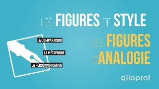 Les figures de style  les figures danalogie  Français  Alloprof [upl. by Nomled]