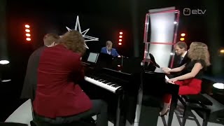 Five Pianists Play Flandres theme U N Owen Was Her Live on Estonian national TV [upl. by Rodoeht]