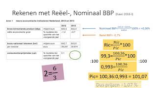 Reëel en nominaal BBP havo  vwo [upl. by Derdlim103]