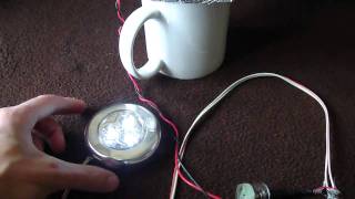 Thermoelectric generator powering LEDs from the heat off a cup of hot water [upl. by Ailema]