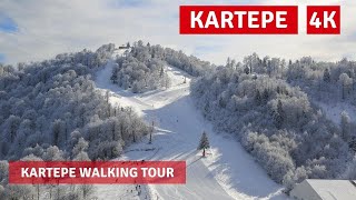 KARTEPE 2022 Turkish Ski Center Walking Tour 16 January4k UHD 60fps [upl. by Henka498]